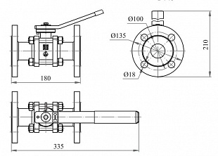 Кран шаровой фланцевый КШ-32