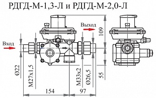 Регулятор давления газа домовой РДГД-М